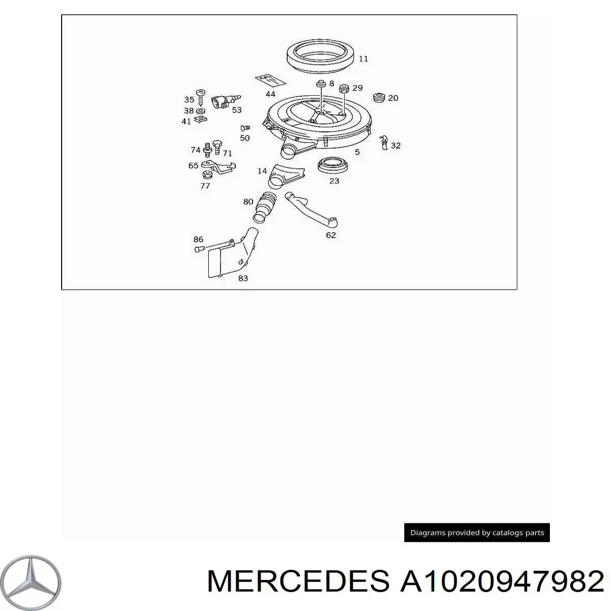  Mercedes A1020947982 precio, desde 44,30 EUR