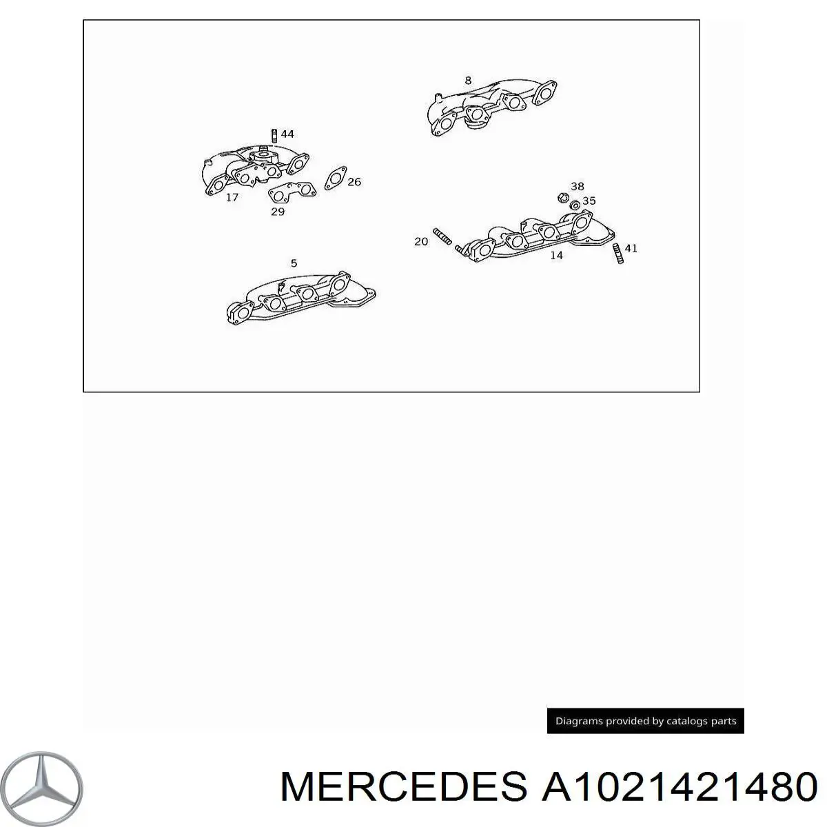 A1021421480 Mercedes junta de colector de escape