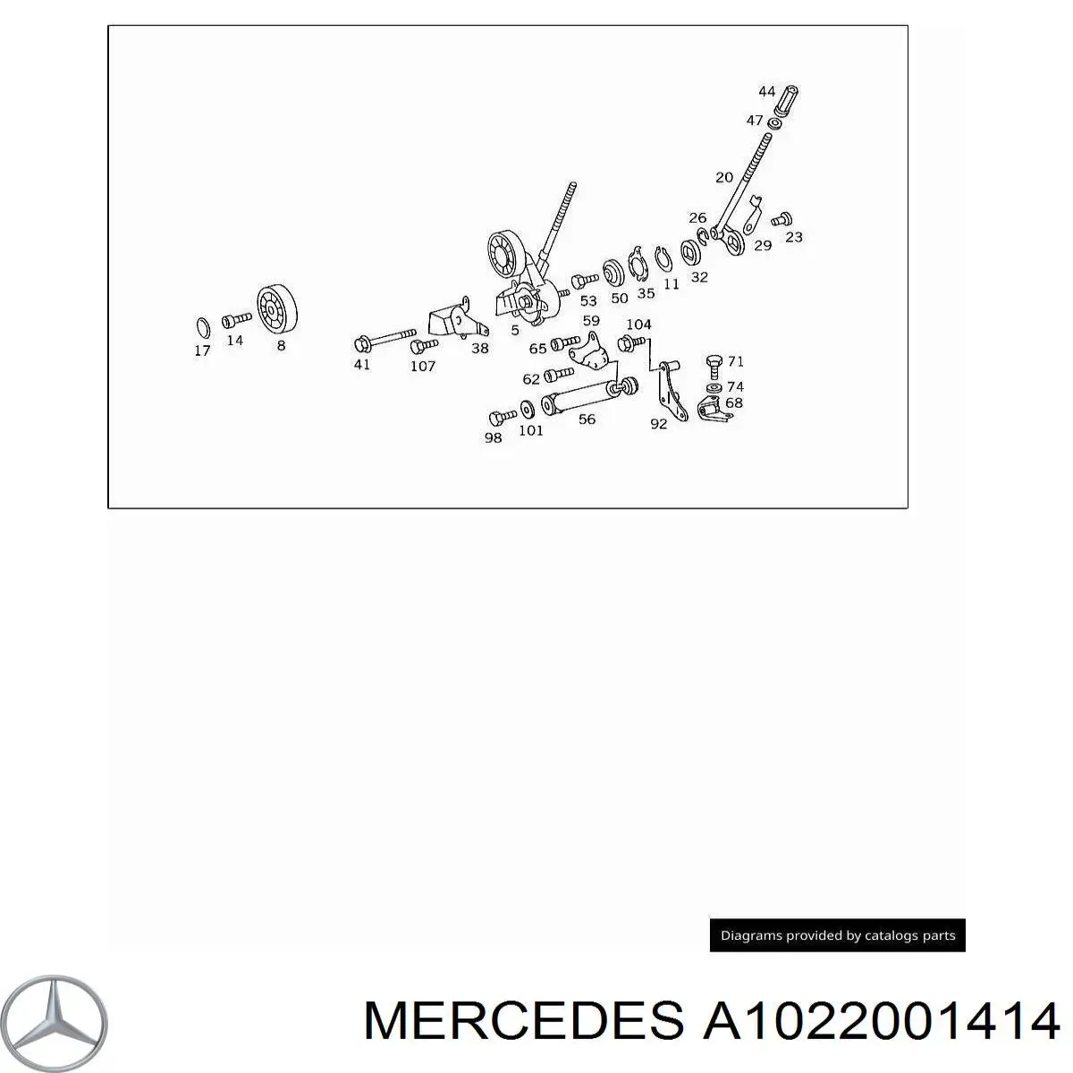 A1022000814 Mercedes Amortiguador del tensor de la correa de transmisión