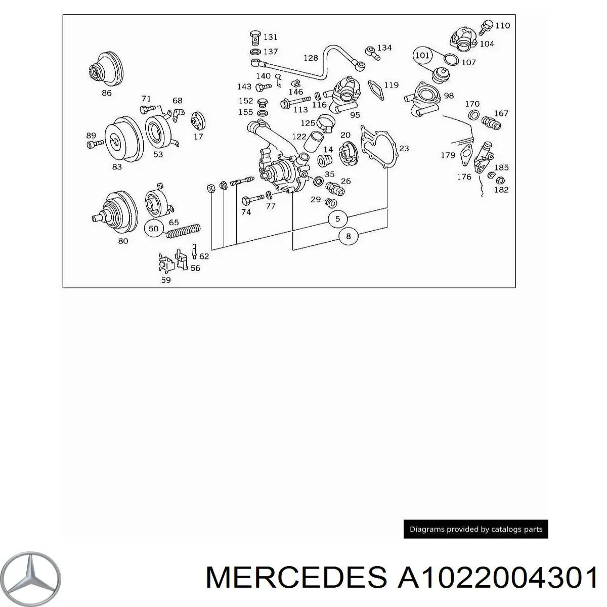 A1022004301 Mercedes bomba de agua