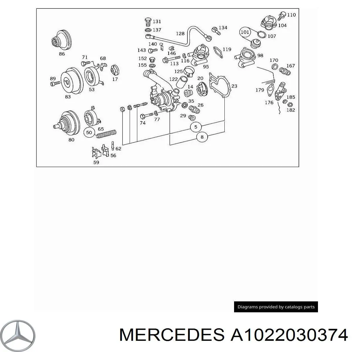 Tapa de termostato Mercedes A1022030374 precio, desde 5,88 EUR