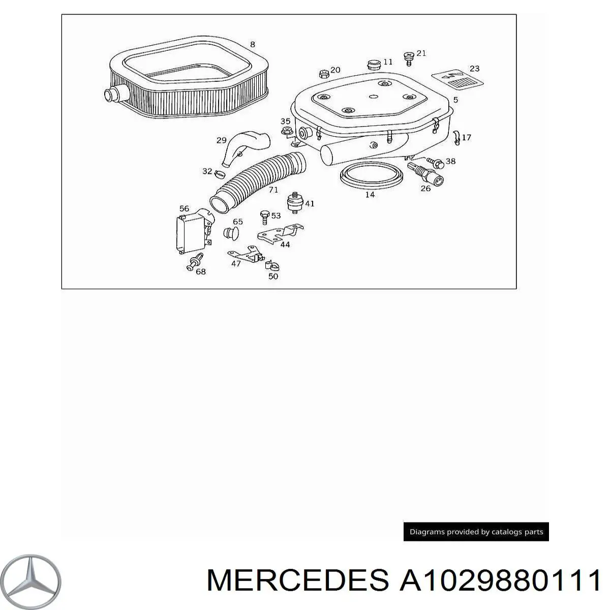 Soporte del filtro de aire A1029880111 Mercedes
