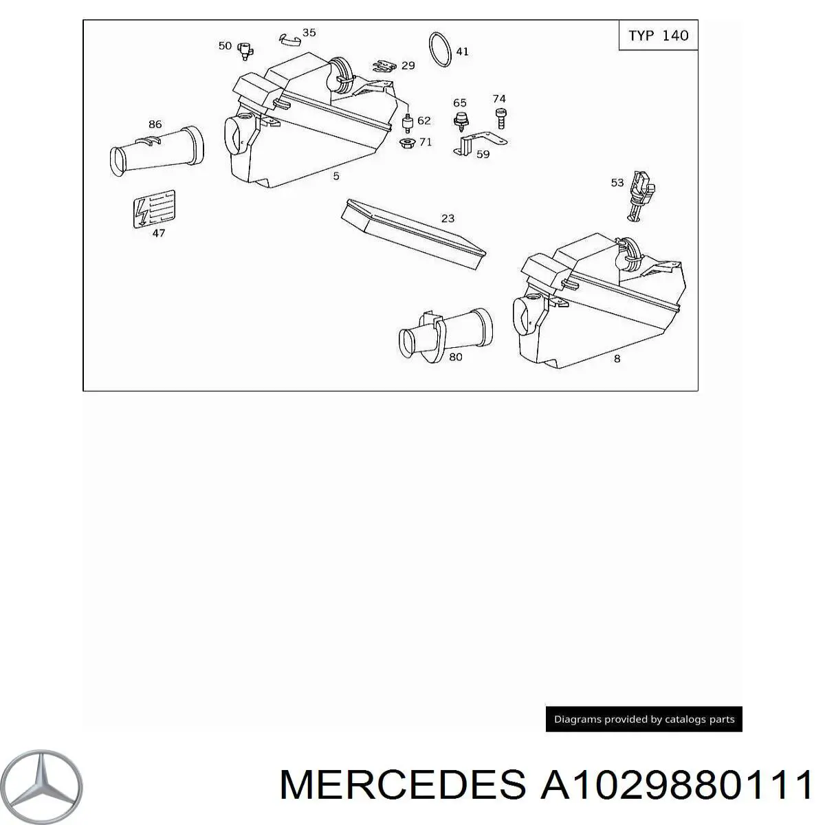 A1029880111 Mercedes soporte filtro de aire