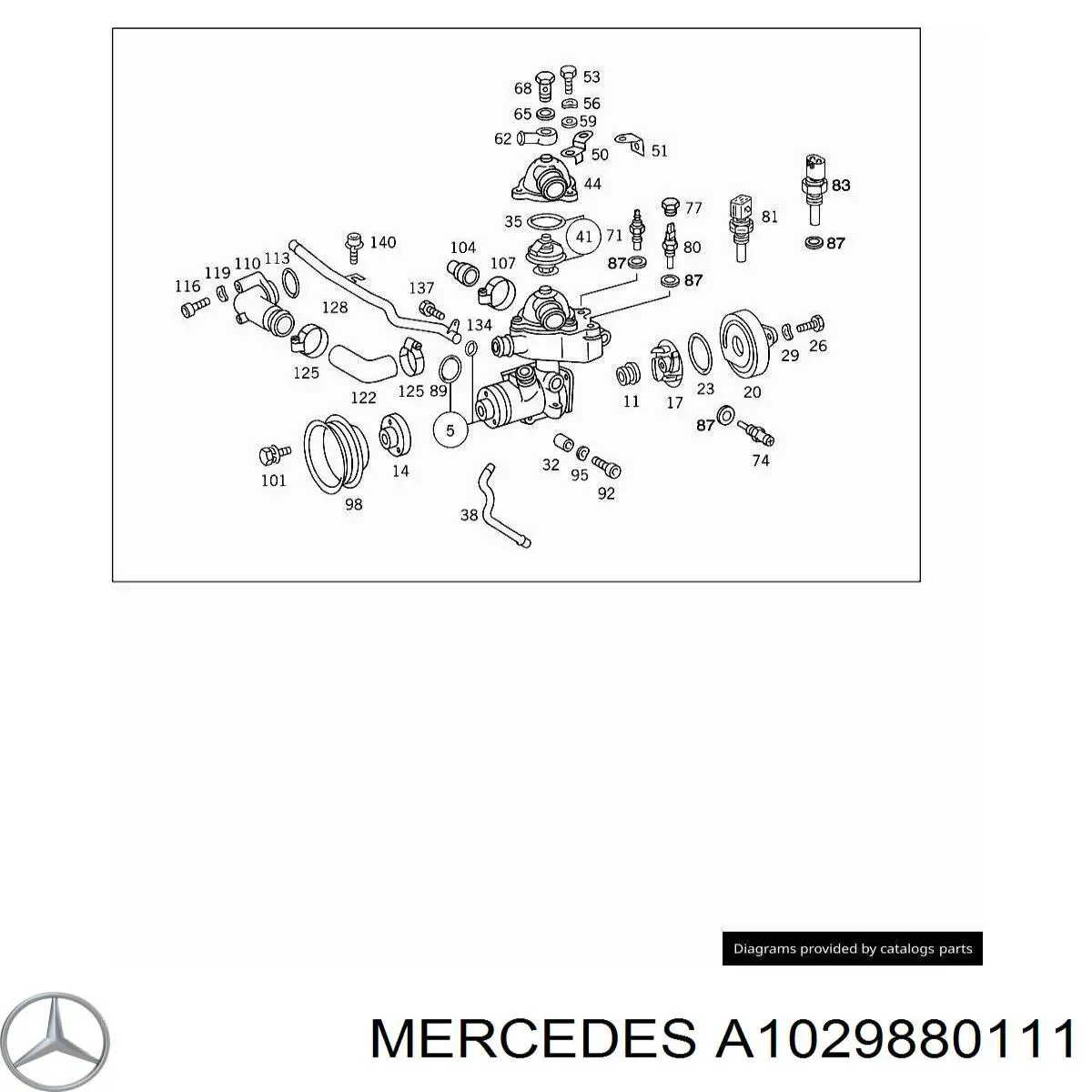 Soporte del filtro de aire Mercedes A1029880111 precio, desde 2,54 EUR