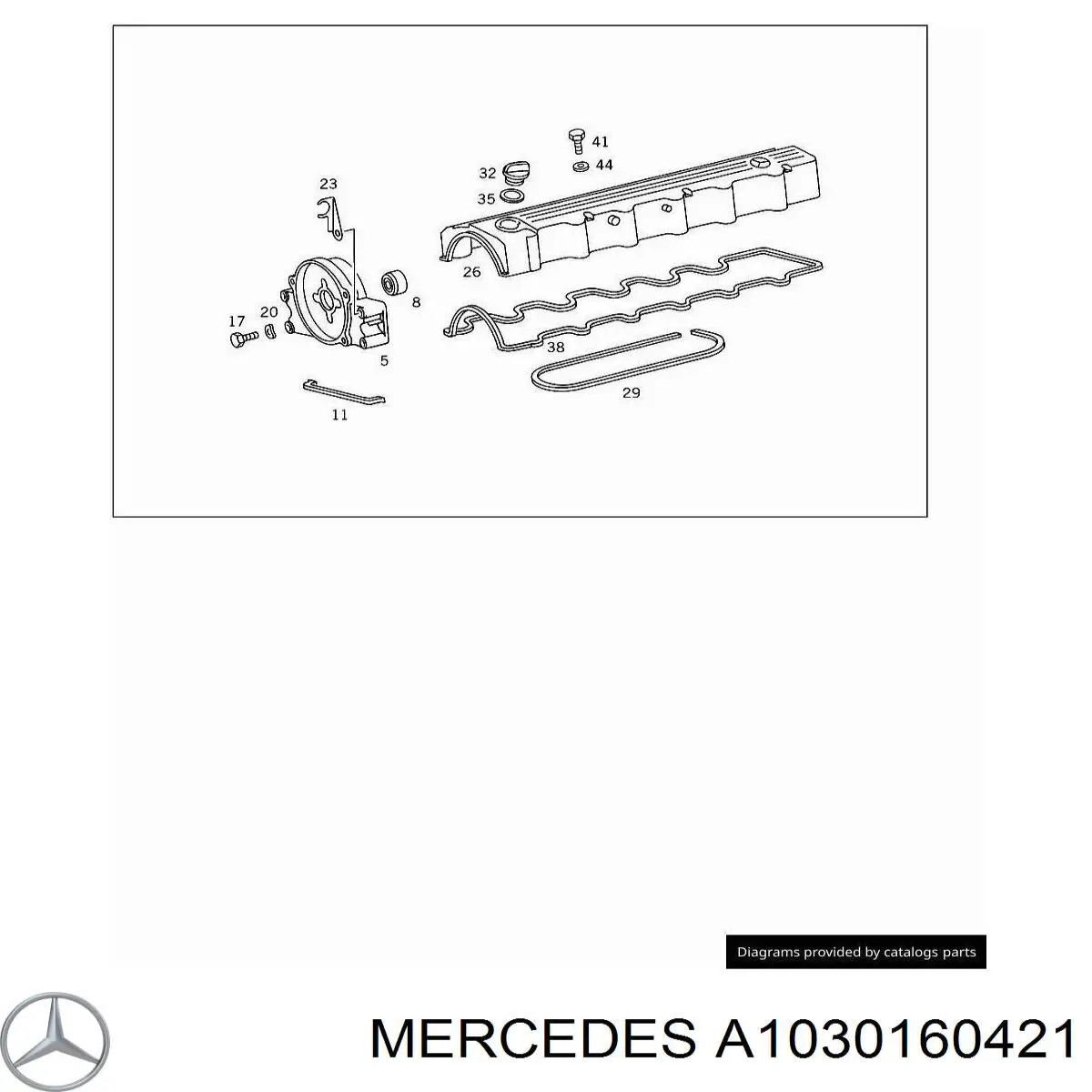 A1030160421 Mercedes junta de la tapa de válvulas del motor