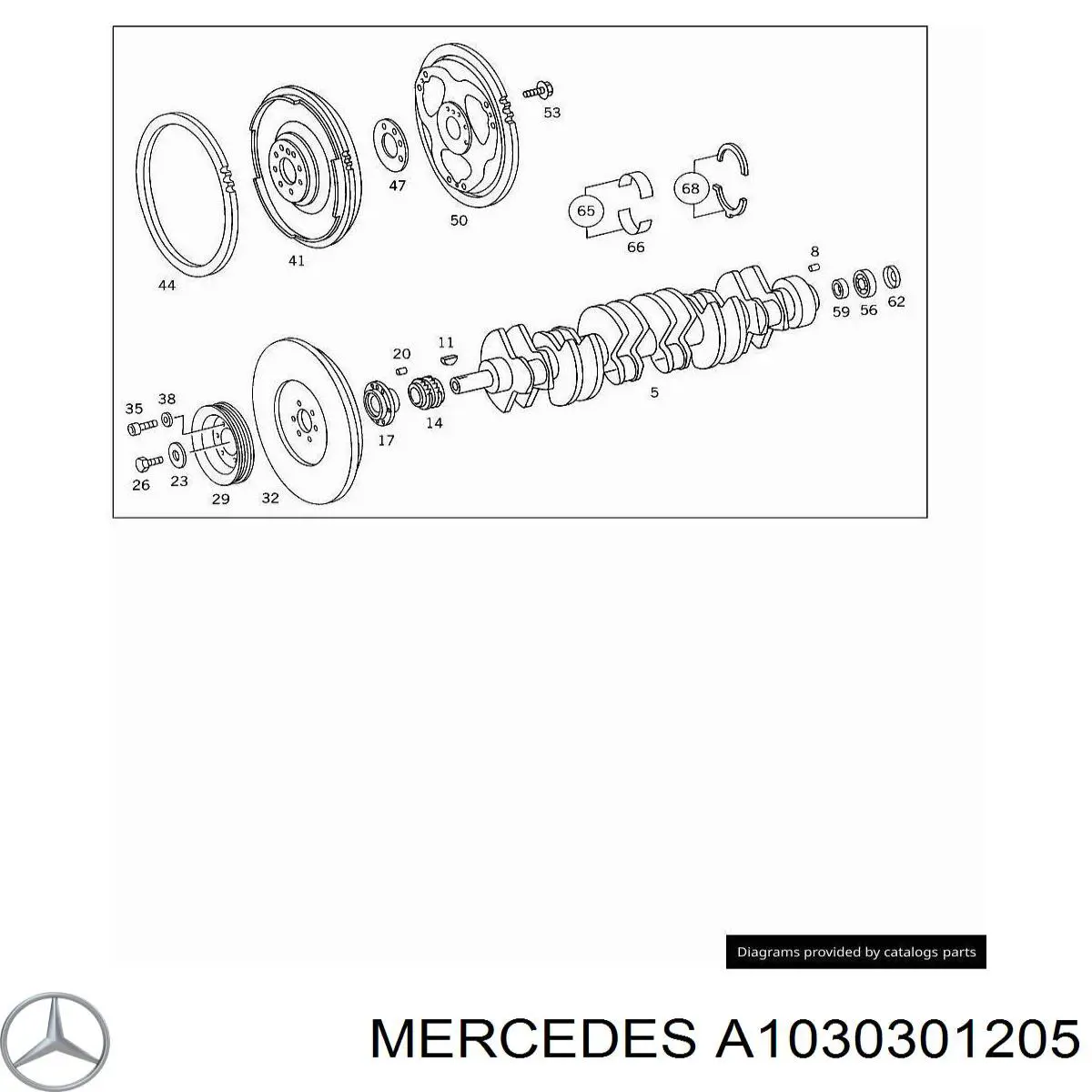 A1030301205 Mercedes Volante de motor