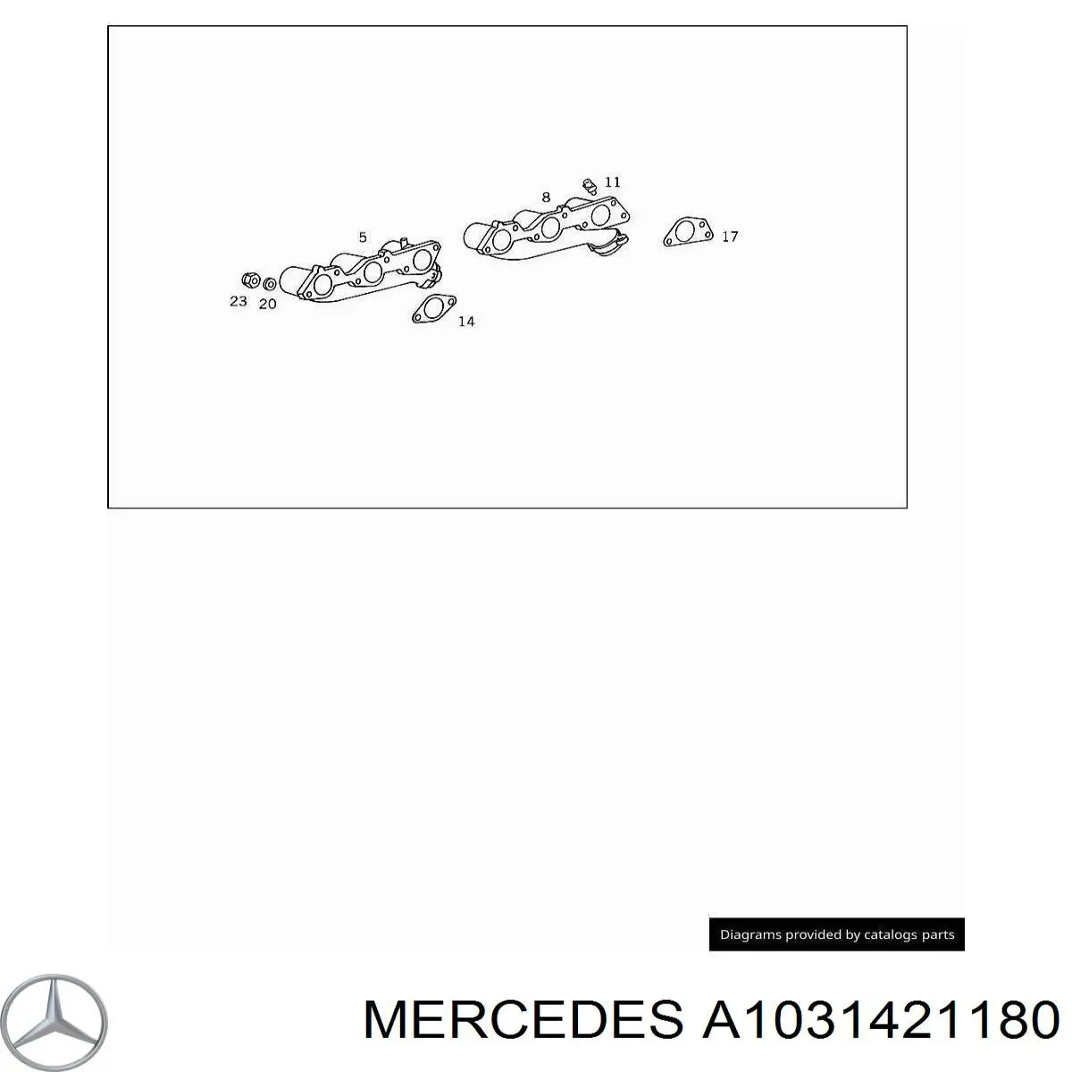 Junta colector escape Mercedes A1031421180 precio, desde 3,92 EUR