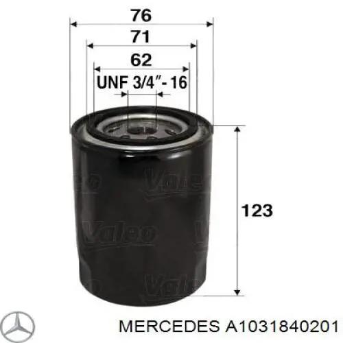 Filtro de aceite Mercedes A1031840201 precio, desde 3,87 EUR