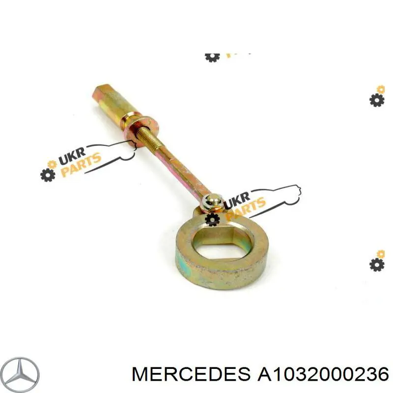 A1032000236 Mercedes soporte, brazo tensor, correa poli v