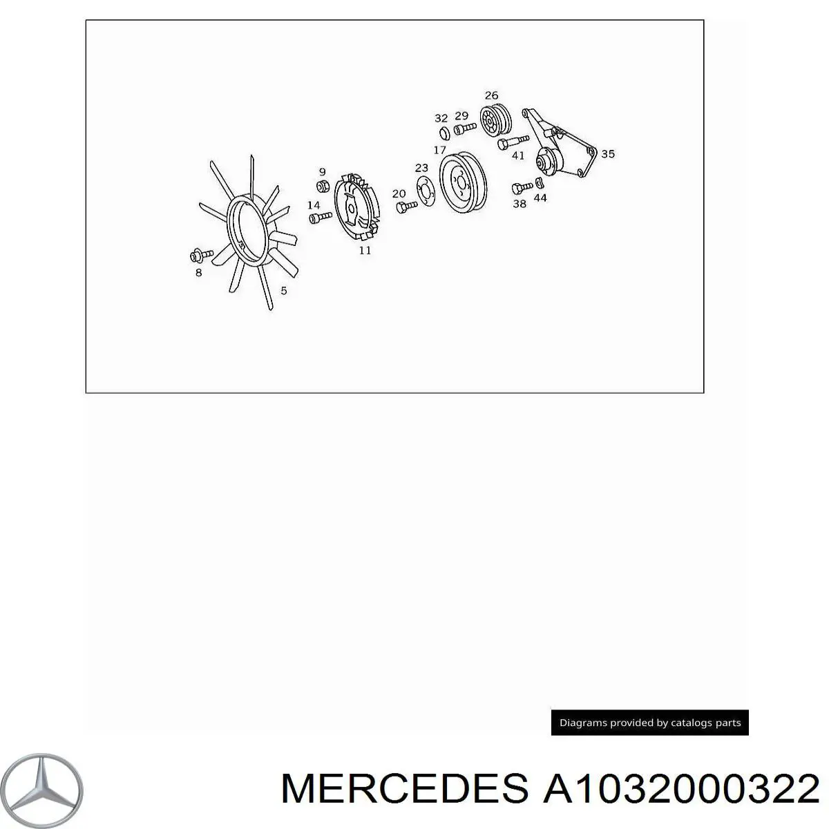 A1032000322 Mercedes embrague, ventilador del radiador