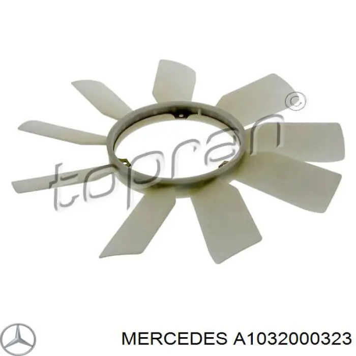 A1032000323 Mercedes rodete ventilador, refrigeración de motor