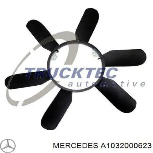 A1032000623 Mercedes rodete ventilador, refrigeración de motor