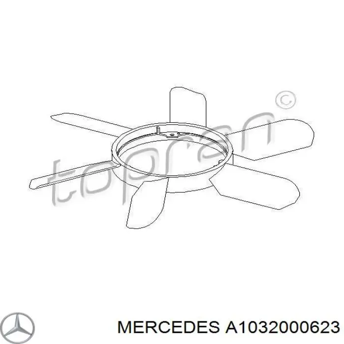Comprar A1032000623 Mercedes Ventilador del radiador