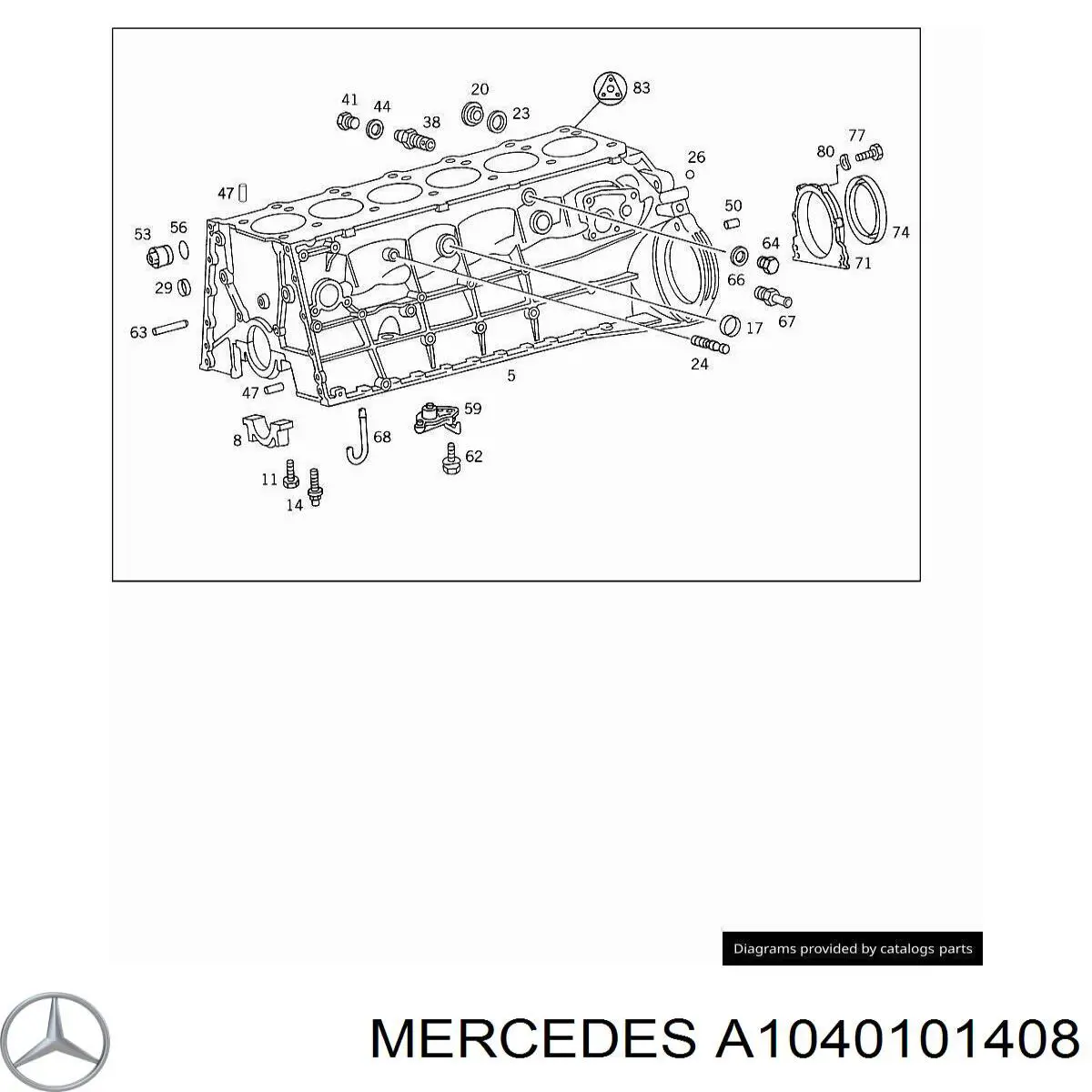 Juego de juntas, motor, inferior para Mercedes E (A124)