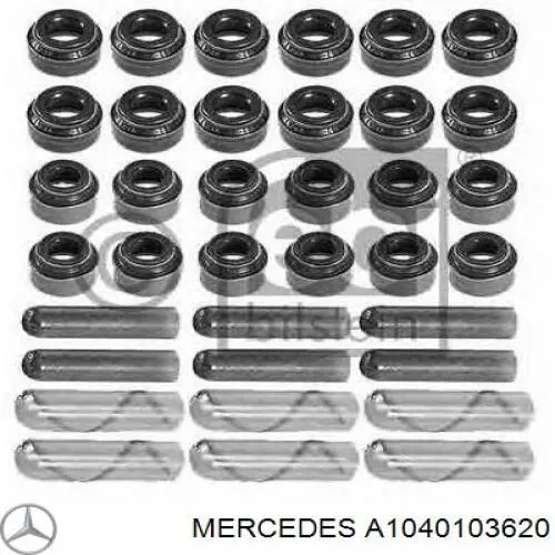 1040103620 Mercedes juego de juntas de motor, completo, superior