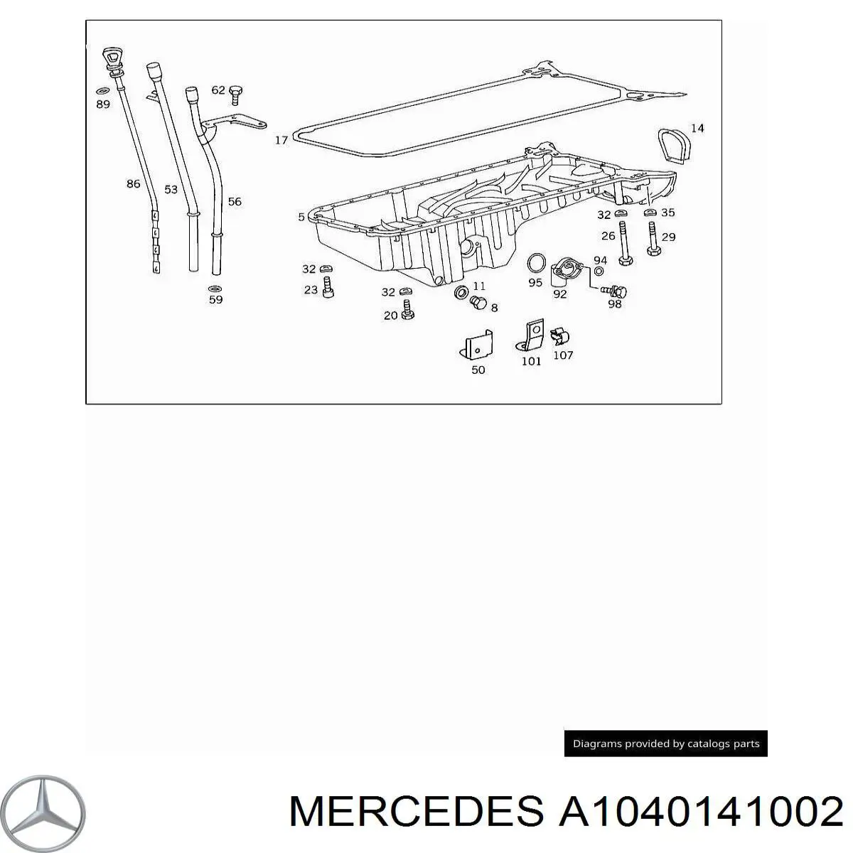 A1040141002 Mercedes cárter de aceite