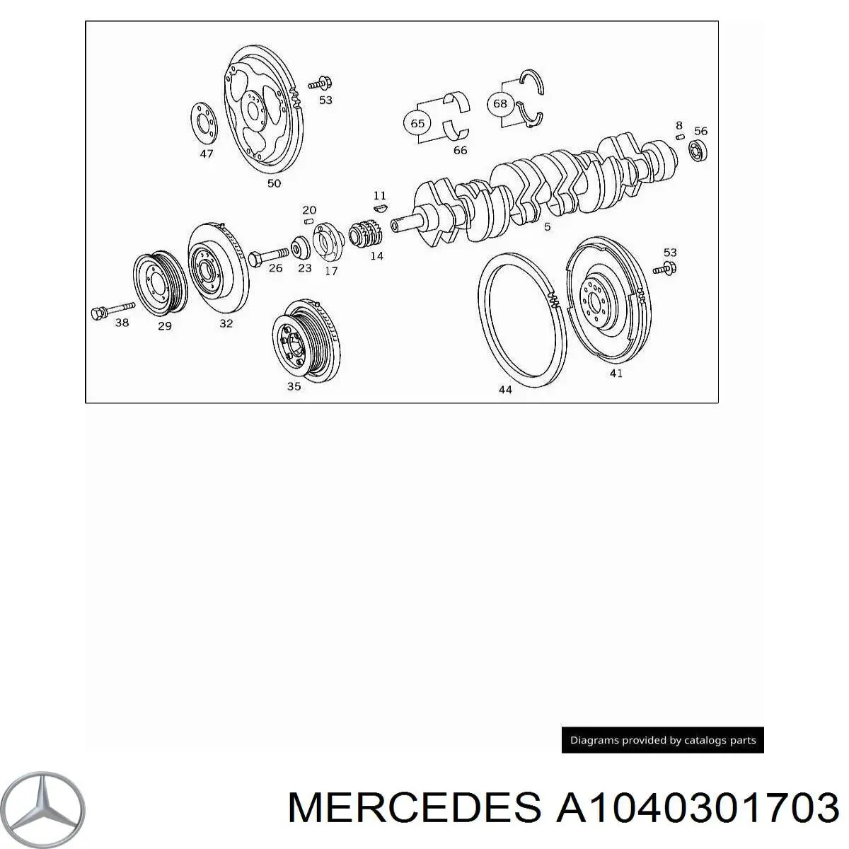 1040301603 Mercedes polea, cigüeñal