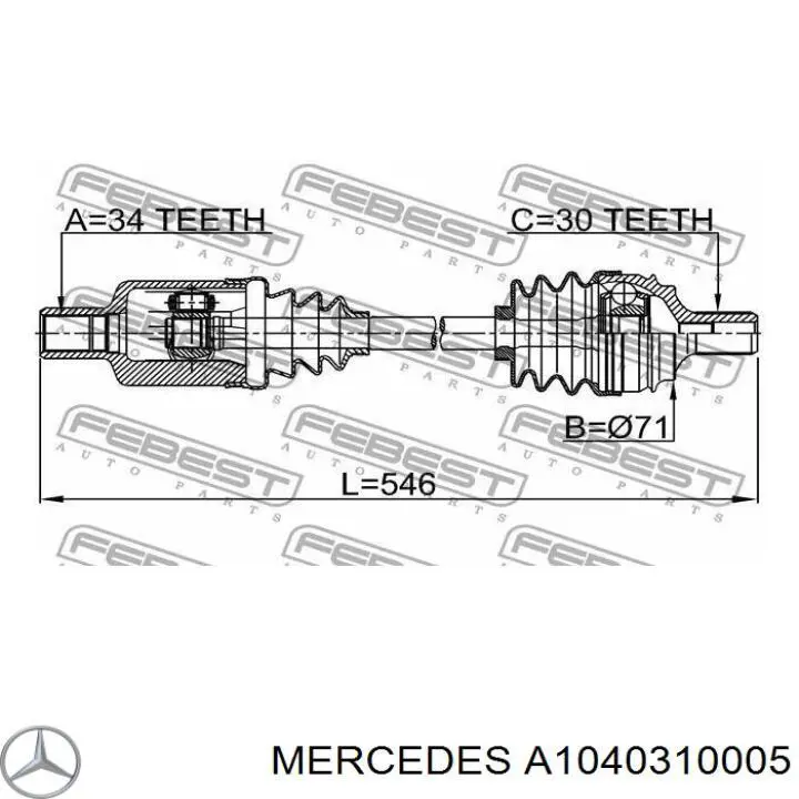 201697 GSP Árbol de transmisión intermedio