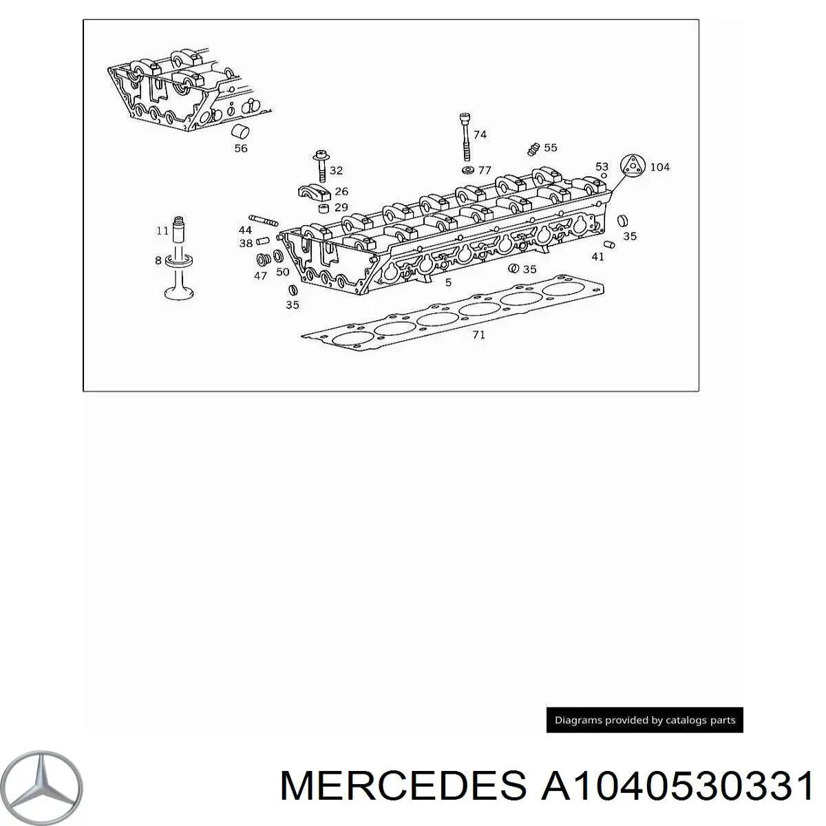 Asiento de válvula de escape Mercedes A1040530331 precio, desde 78,71 EUR