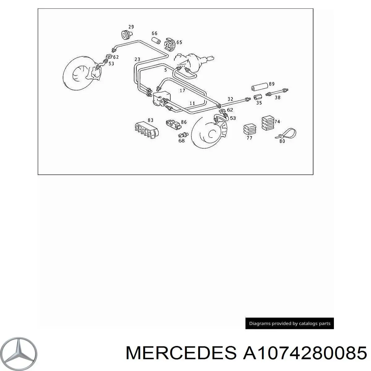  Mercedes A1074280085 precio, desde 10,68 EUR