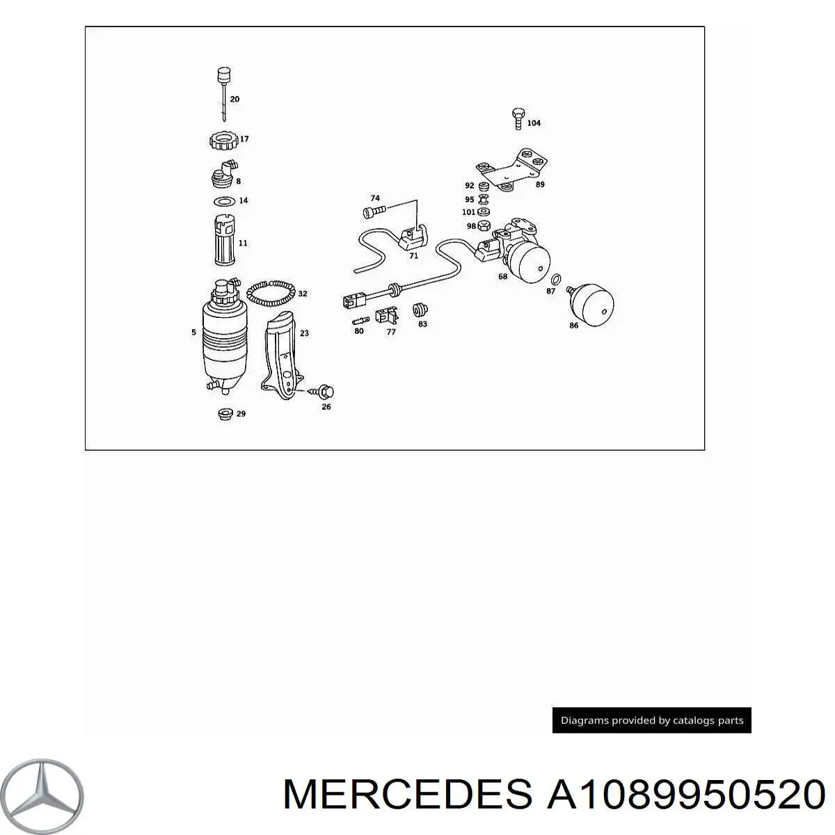  Mercedes A1089950520 precio, desde 4,65 EUR