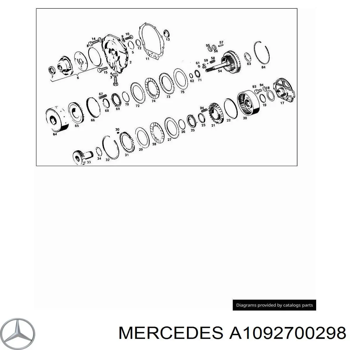 A1092700298 Mercedes filtro hidráulico, transmisión automática