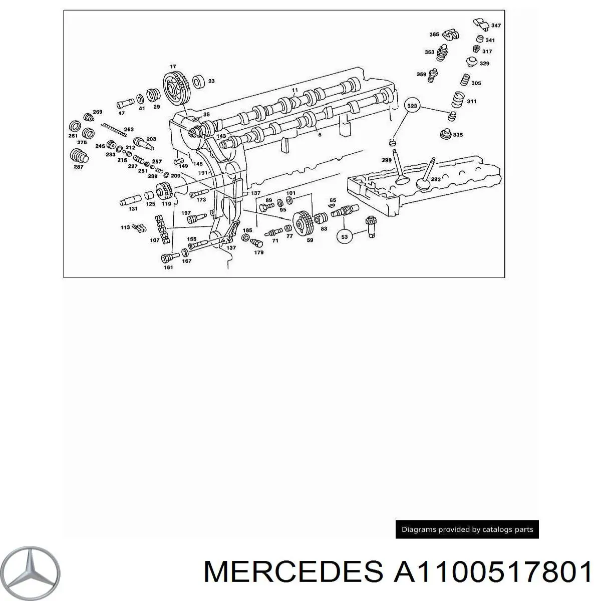 Árbol de levas escape para Mercedes S (W126)