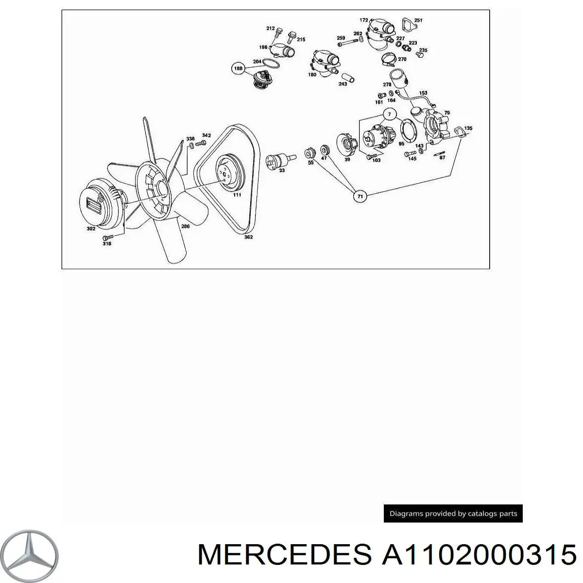 A1102000315 Mercedes termostato