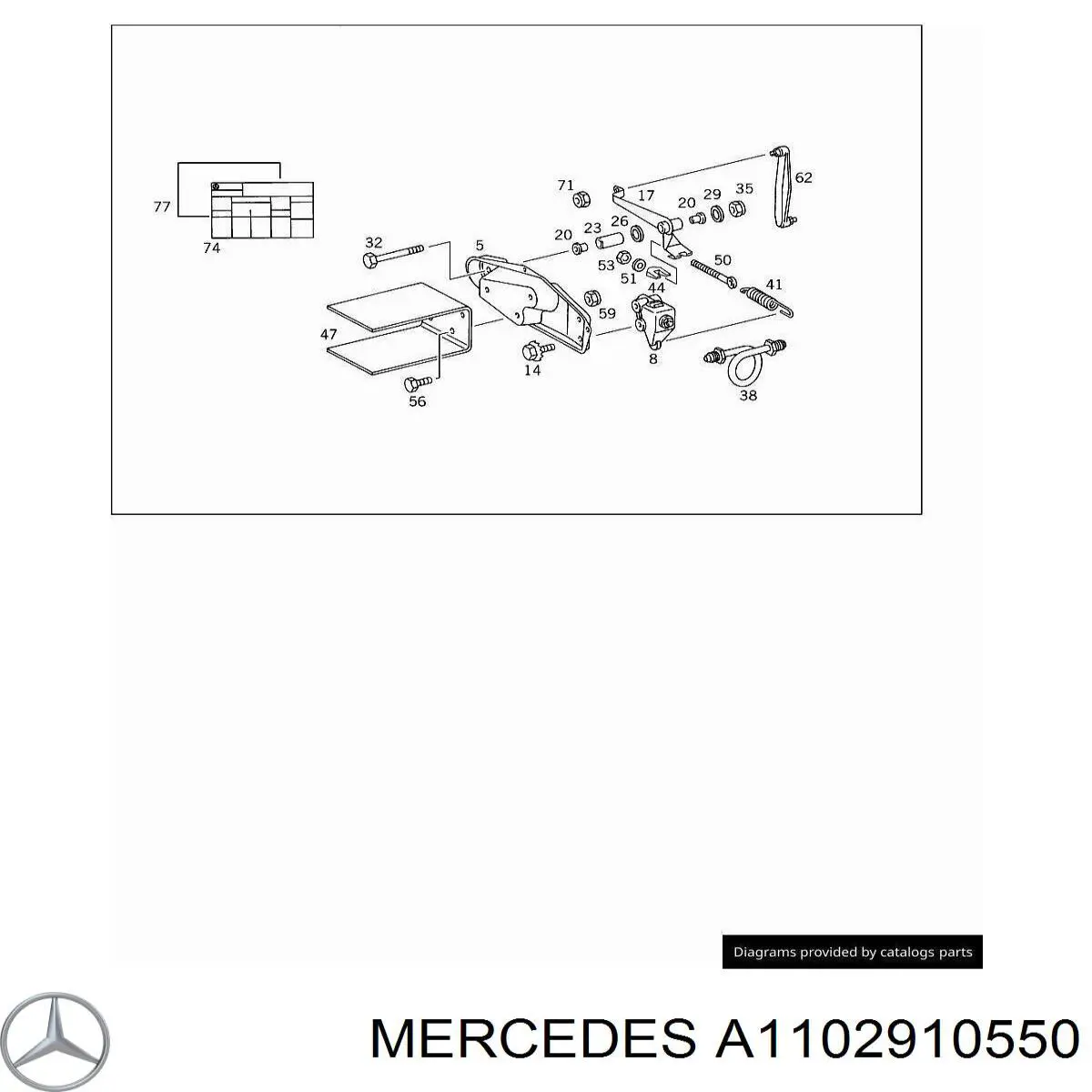 A1102910550 Mercedes Casquillo del eje del pedal de embrague