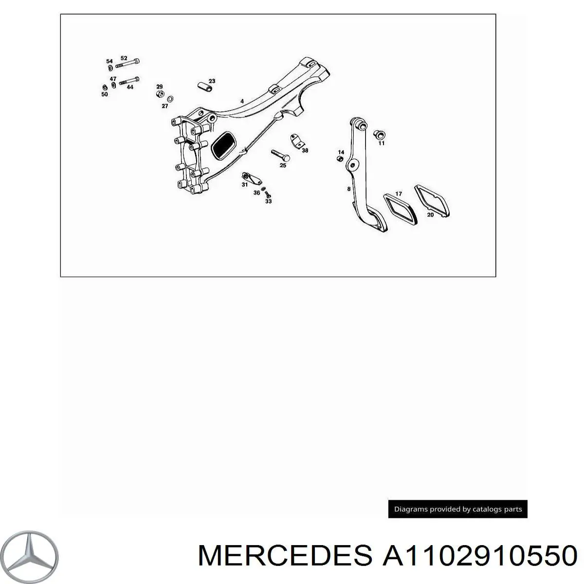 Casquillo del eje del pedal de embrague Mercedes A1102910550 precio, desde 1,75 EUR