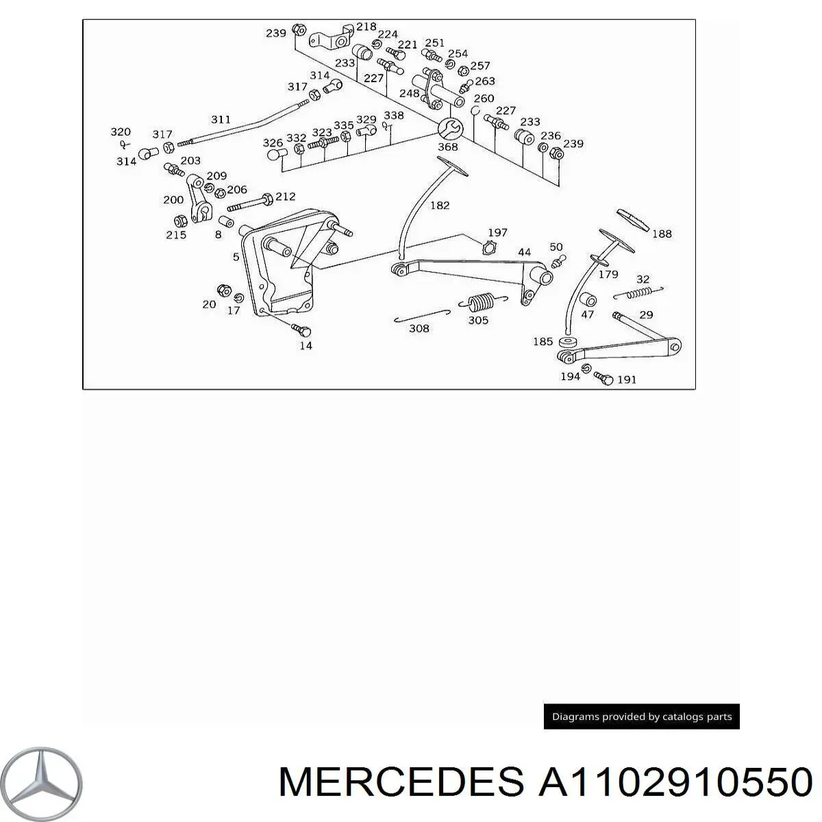 A1102910550 Mercedes casquillo del eje del pedal del embrague
