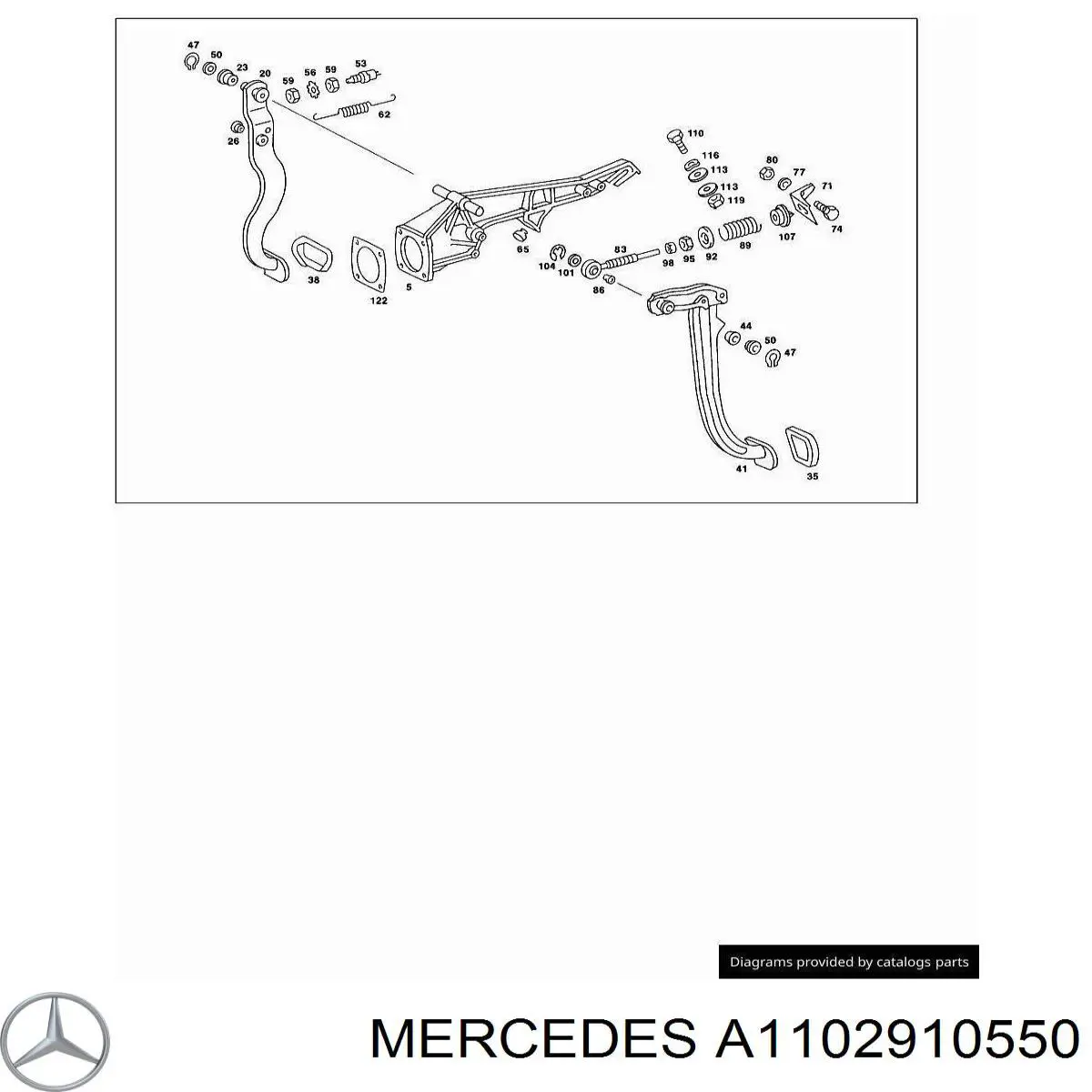 Comprar 1242920050 Mercedes Casquillo del eje del pedal de embrague