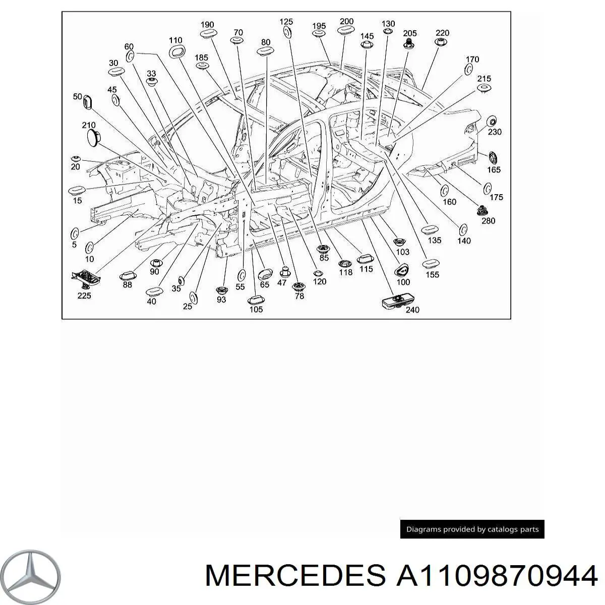  Mercedes A1109870944 precio, desde 2,96 EUR