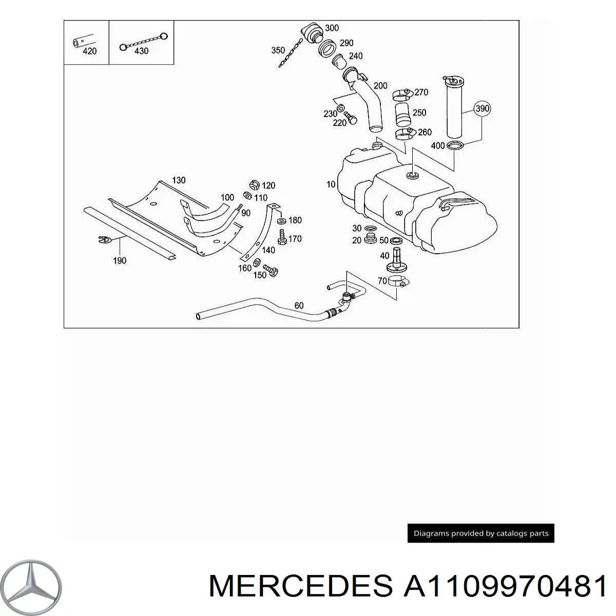 6119970481 Mercedes Soporte de la caja del filtro de aire