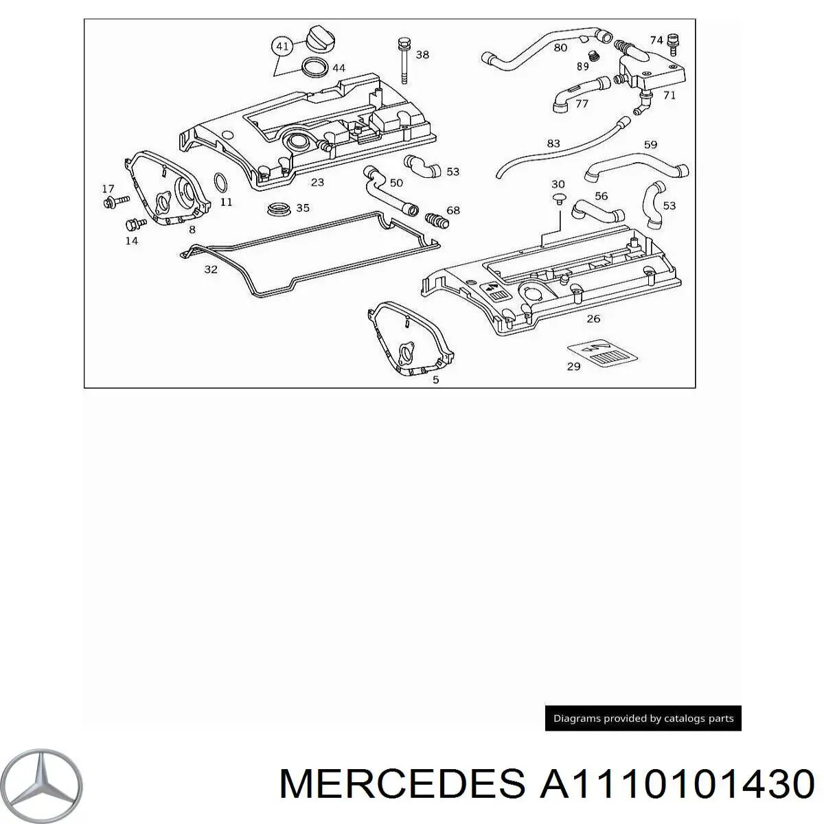 A1110101430 Mercedes Tapa de culata