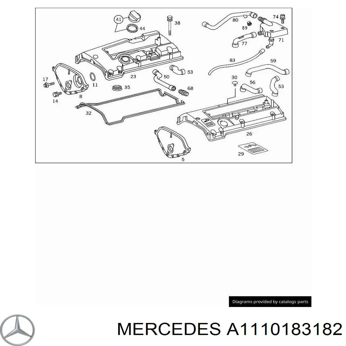 A1110183182 Mercedes tubo de ventilacion del carter (separador de aceite)