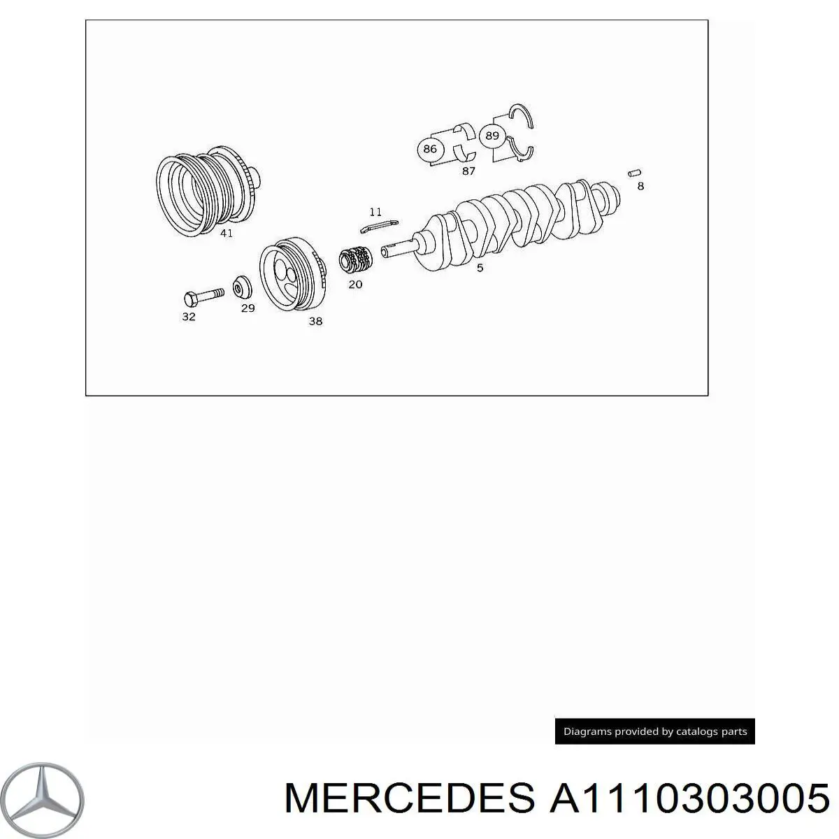 A111030450580 Mercedes volante de motor