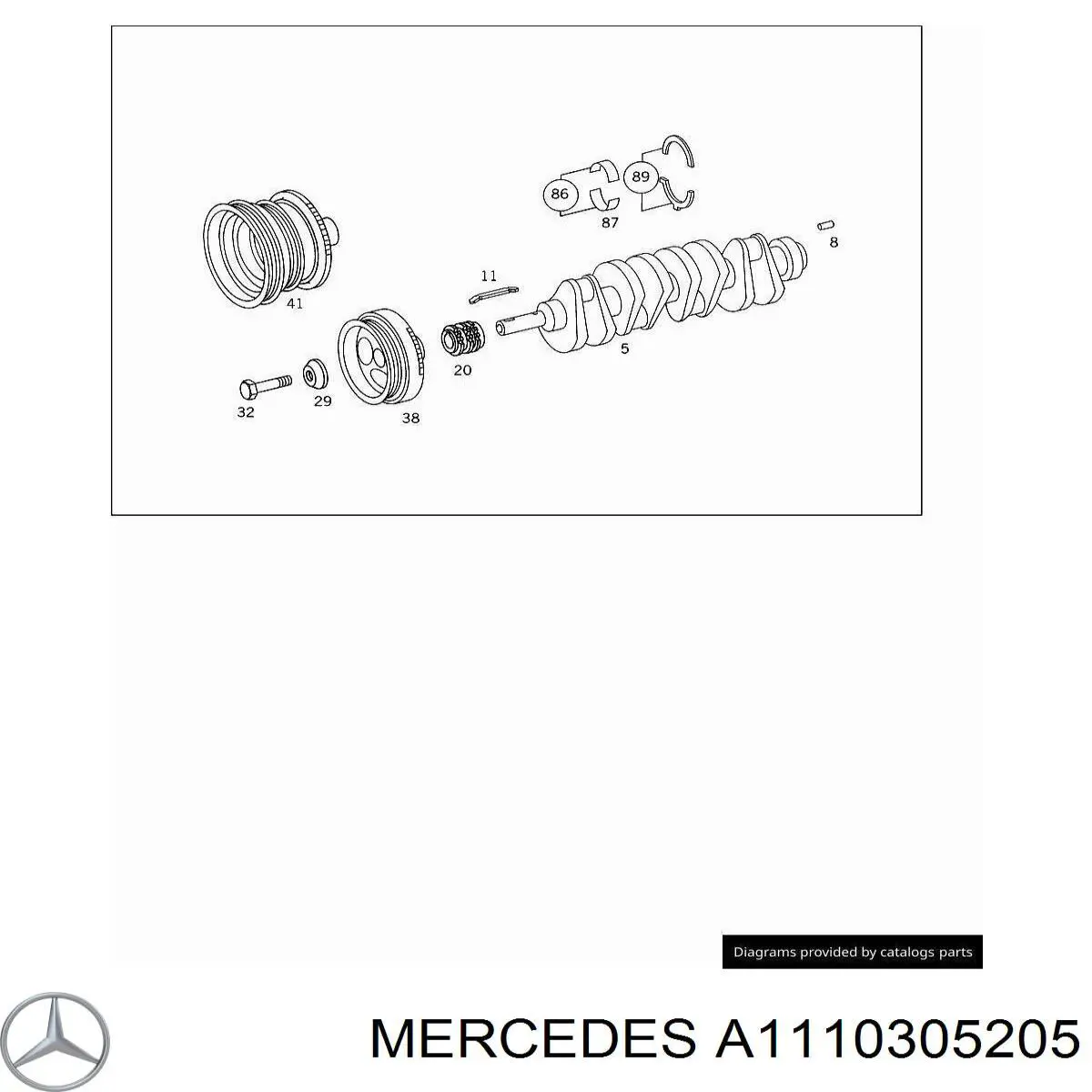 A1110305205 Mercedes volante de motor
