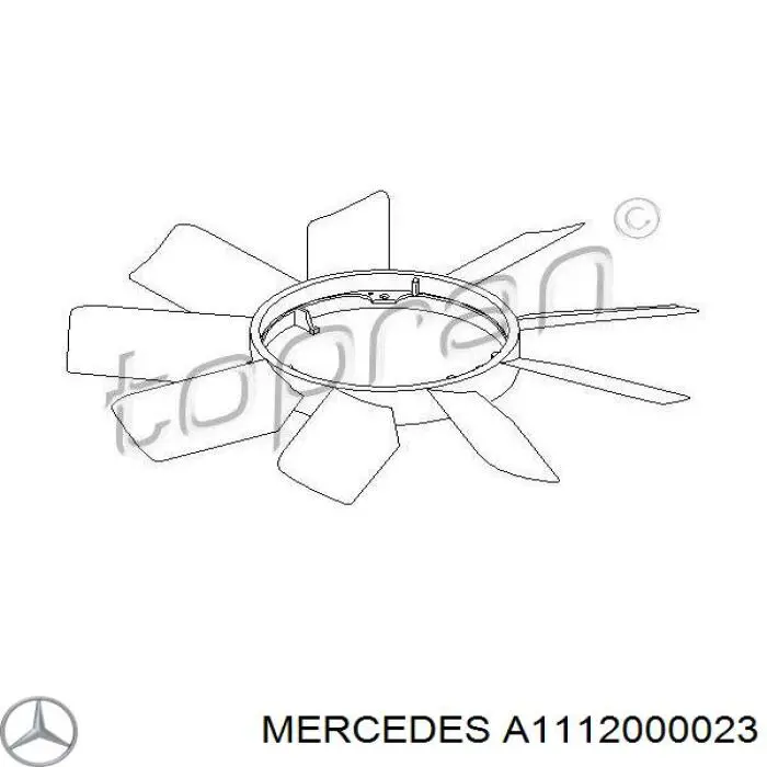 Comprar A1112000023 Mercedes Ventilador del radiador