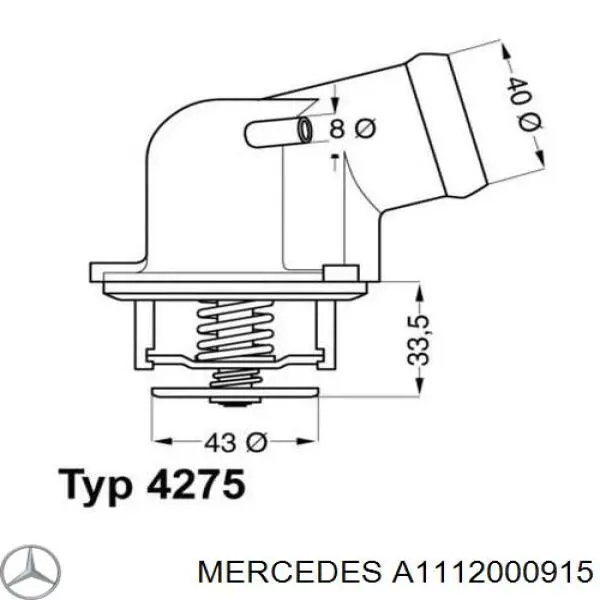 Termostato refrigerante Mercedes A1112000915