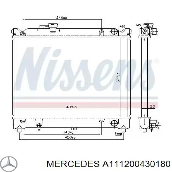 Comprar A111200430180 Mercedes Bomba de agua para motor