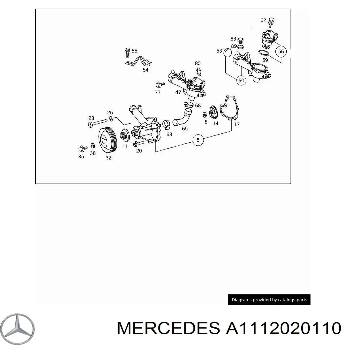 Polea de la bomba de agua Mercedes A1112020110 precio, desde 38,04 EUR