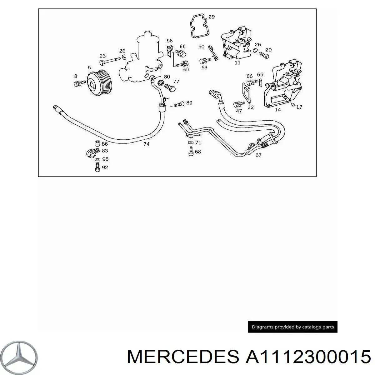 A1112300015 Mercedes polea, servobomba