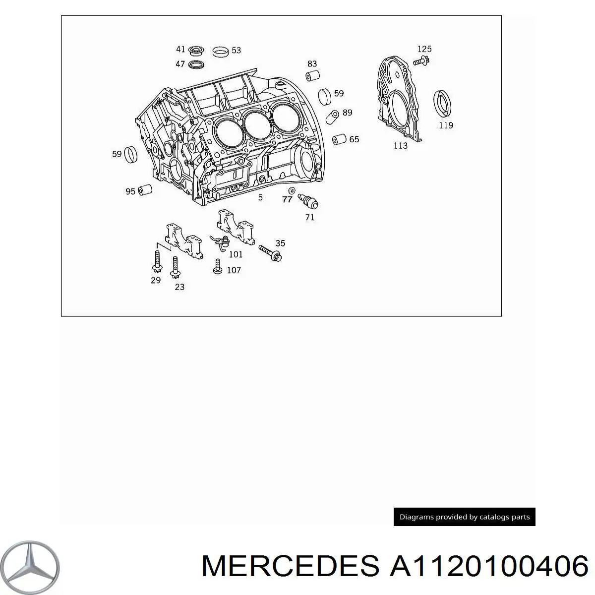 A1120100406 Mercedes bloque motor