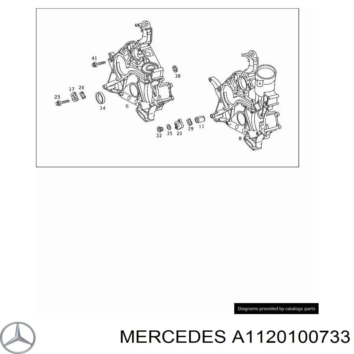 Comprar A1120100733 Mercedes Tapa delantera del motor