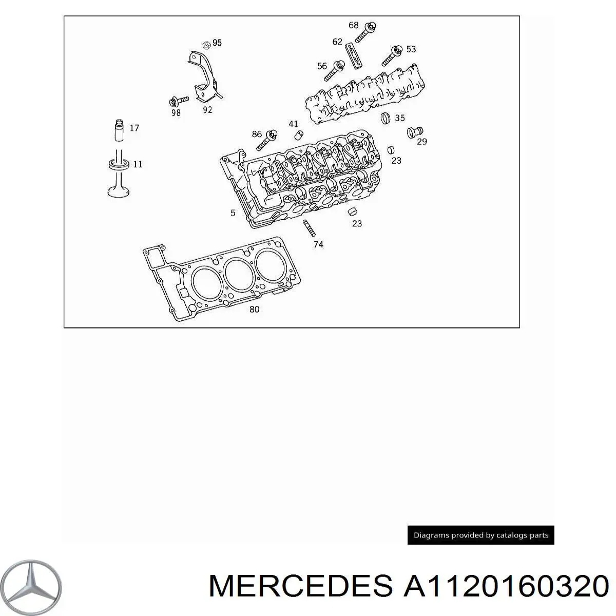 A1120160320 Mercedes junta de culata izquierda