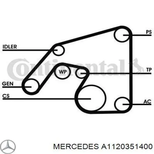 A1120351400 Mercedes polea de cigüeñal