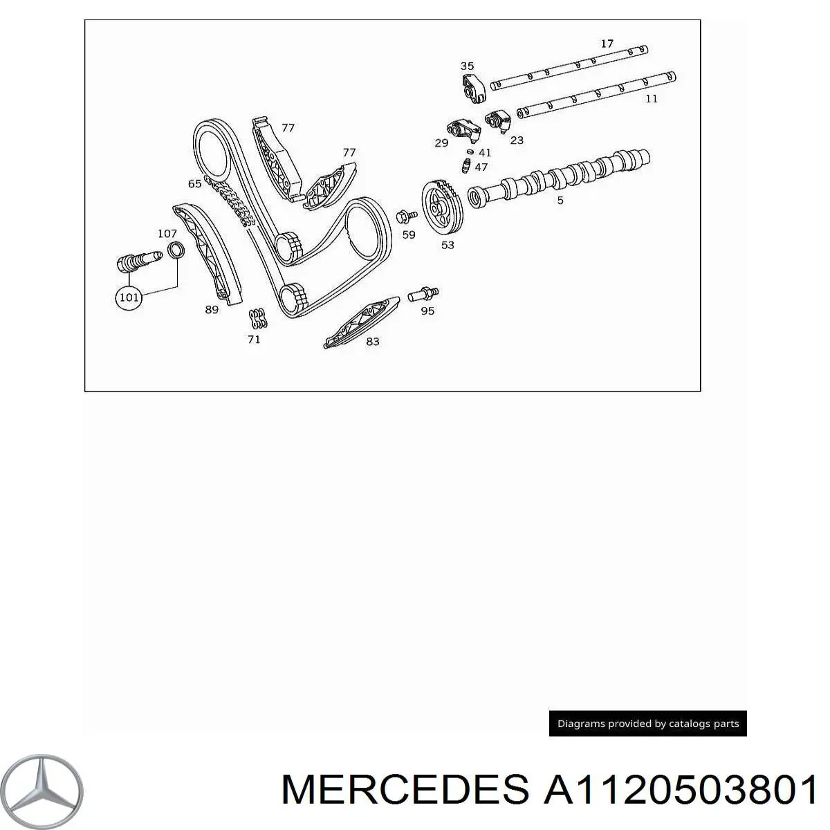 Árbol de levas izquierdo para Mercedes E (W211)