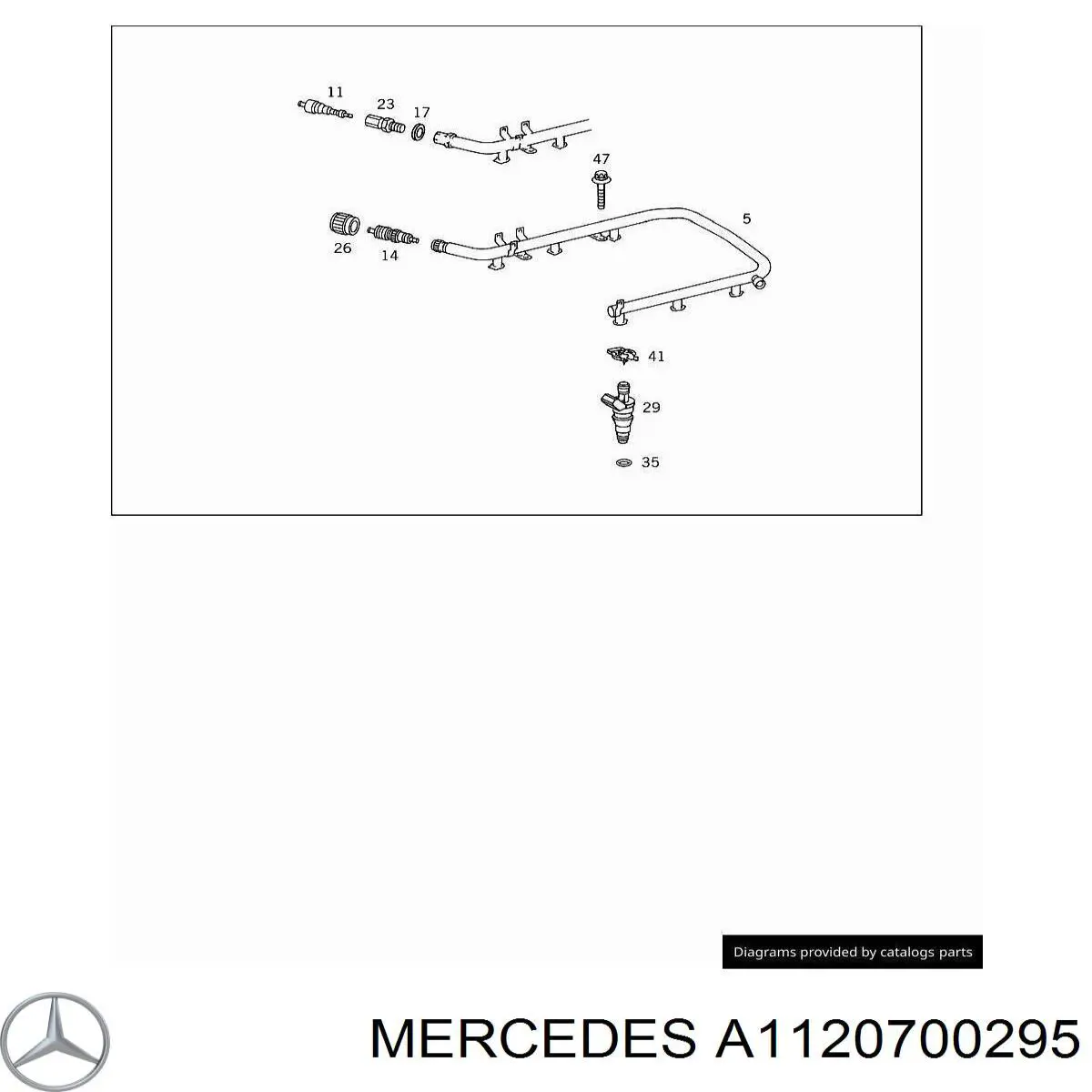 1120700295 Mercedes rampa de inyectores