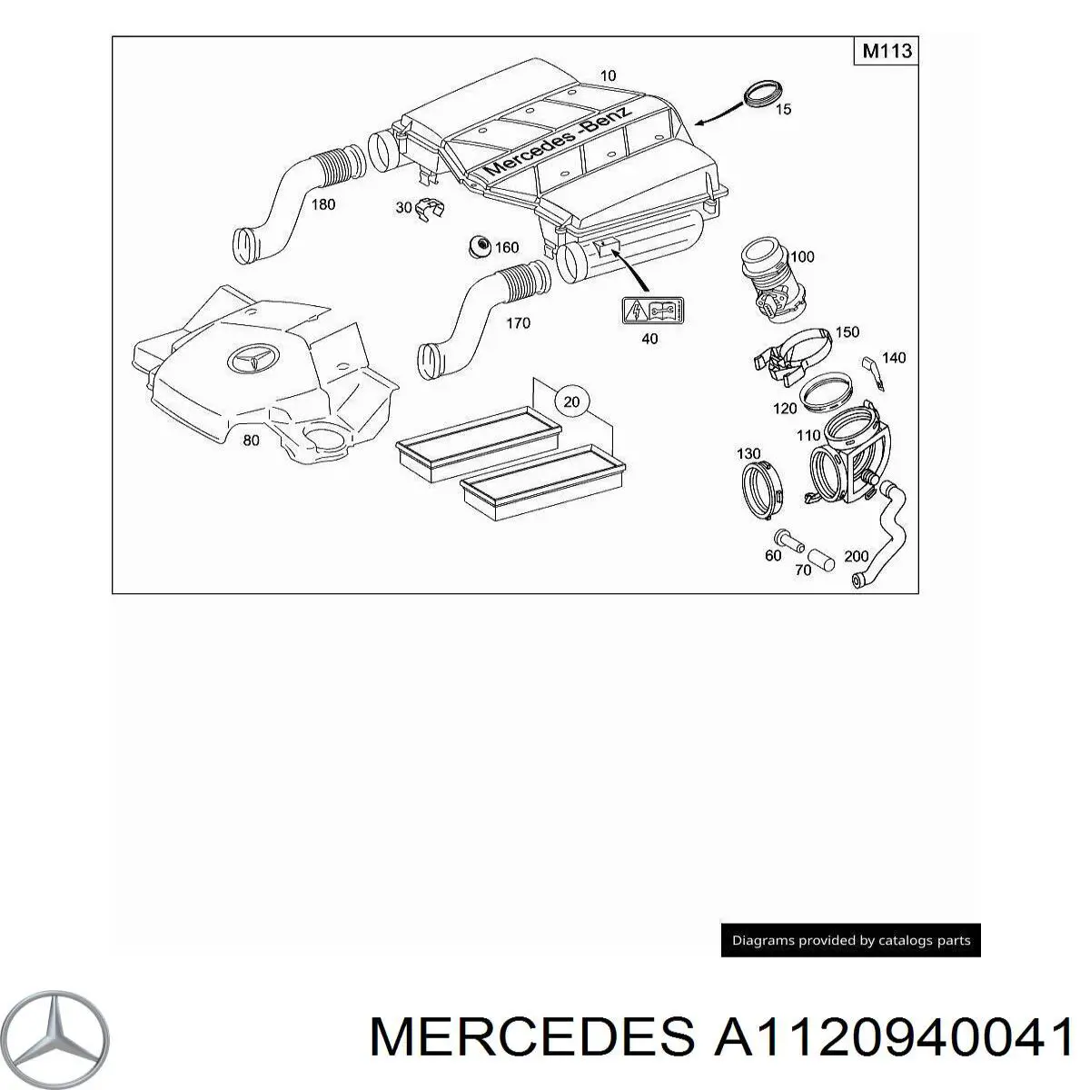  Mercedes A1120940041 precio, desde 8,86 EUR